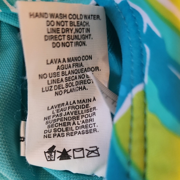 Bleu Rod Beattie escape to the beach bandeau one piece size 8 blue/green print - Picture 5 of 7